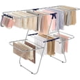 thumbnail image 2 of SONGMICS Tendedero, Plegable de 2 Niveles, Alas Ajustables en Altura, con Clips para Calcetines, 33 Barras para Secar la Ropa, Plata y Azul, 2 of 5