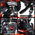 thumbnail image 6 of Tereitr Kid Dirt Bike, 49CC 2-Stroke Gas Powered Motorcycle with Off-Rode Tire, Front Rear Disc Brakes, Shock Absorption Pocket Motorbike, Up to 25 Mph, Max Load 330 LBS, Red, 6 of 10