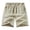 Khaki, variant on Men's Solid Color Zipper Pocket Shorts, Breathable Athletic Summer Shorts,Blue,M