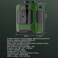 thumbnail image 3 of Ventilador portátil de cintura XIAOLE de 10000 mAh, con clip para cinturón, recargable, 3 velocidades y linterna, manos libres, 12 h de refrigeración para exteriores, camping, viajes, senderismo, 3 of 8