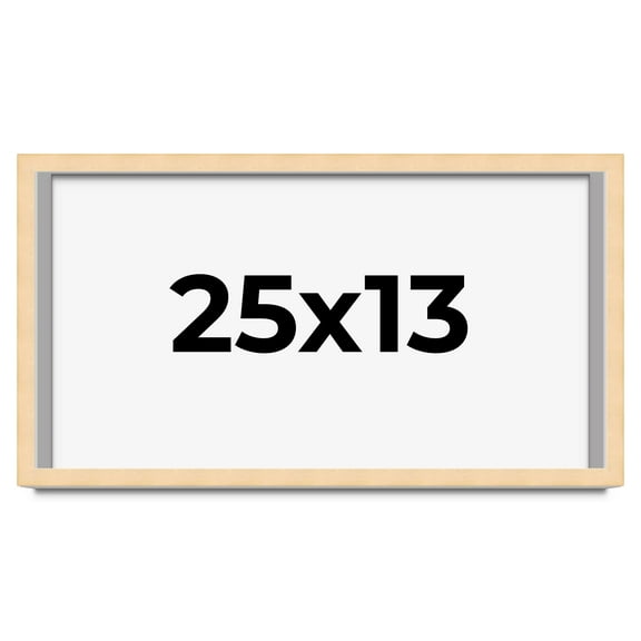 25x13 Shadow Box Frame Brown | 0.875 Inches Deep Real Wood Contemporary Shadowbox Display Frame |