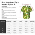 thumbnail image 5 of Kll Men'S Hawaiian Shirt Short Sleeve Button Down Beach Shirts-Watercolor Kiwi Fruits Summer, 5 of 7