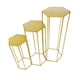 thumbnail image 5 of 3 soportes para flores de boda, soporte de pedestal hexagonal, soportes de fondo, centros de mesa geométricos para boda para decoración, escenario en Oro, 5 of 8