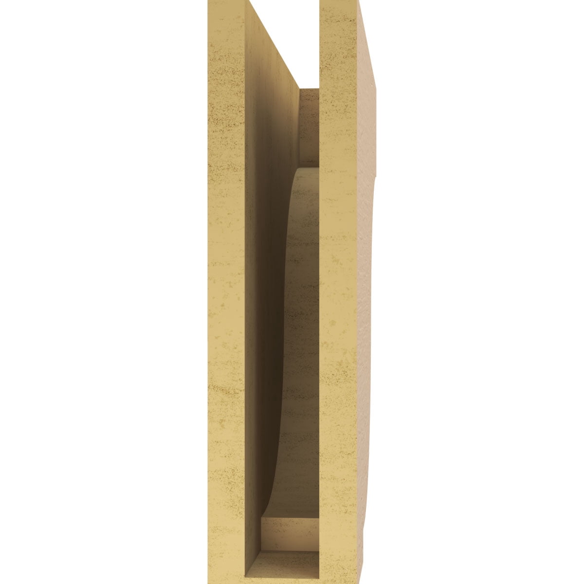 4"W x 16"D x 16"H Thin Van Buren Rough Cedar Woodgrain TimberThane Corbel, Primed Tan