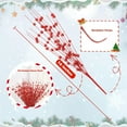 thumbnail image 2 of 12 Pack Artificial Glitter Berry Stem Ornaments, 17in Christmas Decorations Picks Glittery Bead Sticks Branches for Christmas Tree Decor DIY Wreath Crafts Home Decor, Red, 2 of 6