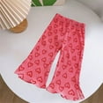 thumbnail image 4 of Girls Ribbed Flare Pants Split Bell Bottom Pants Wide Leg Elastic Waist Trousers Toddler Leggings 6T, 4 of 4