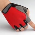 thumbnail image 5 of NIBOLOG Unisex Half Finger Breathable Anti Slip Magic Tape Weight Lifting Cycling Gloves, 5 of 8