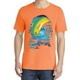 thumbnail image 2 of Wild Bobby, Mahi-Mahi Fish Catching Small, Fish, Garment-Dyed Washed Look Short Sleeve Tees, Neon Orange, Small, 2 of 3