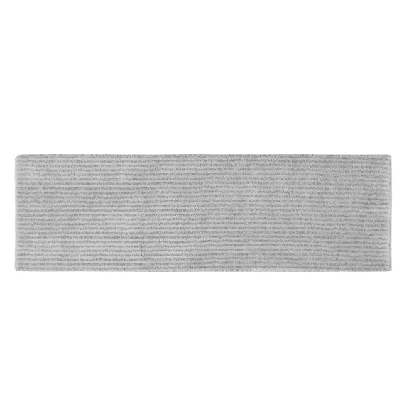 Garland Rug Sheridan Washable Nylon Platinum Gray Bathroom Runner, 22" x 60"