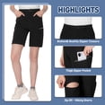 thumbnail image 4 of Hiauspor Womens Convertible Hiking Zip Off Pants for Camping Outdoor with Pockets Quick Dry Black L, 4 of 7