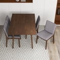 thumbnail image 3 of Pemberly Row 5-Piece Mid-Century Dining set with 4 Fabric Dining Chairs in Gray, 3 of 6