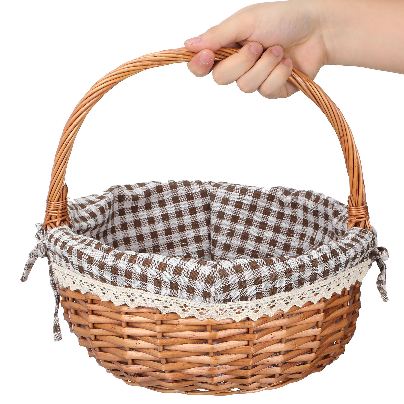 TABLZONE Woven Imitation Rattan Storage Basket Set for Easter Celebration, Decorative and Organizer