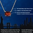 thumbnail image 2 of Gem Stone King 14K Yellow Gold Red Garnet Pendant Necklace for Women | 2.13 Cttw | Gemstone January Birthstone | Oval 9X7MM | With 18 inch Chain, 2 of 6