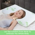 Thin Gel Memory Foam Pillow for Stomach and Back Sleepers, Flat