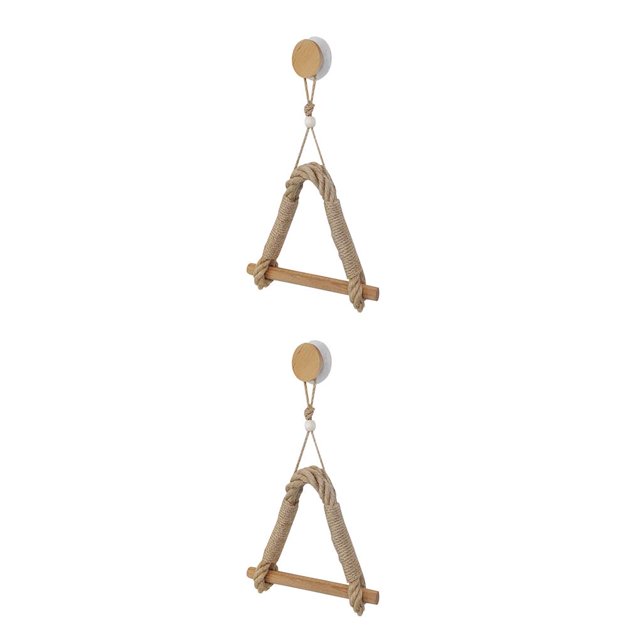 Bewildely El más nuevo soporte de papel de cuerda, colgador de pañuelos para colgar en la pared, estante de rollo de papel de baño decorativo No.01 2piezas