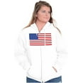 thumbnail image 5 of Classic American Flag USA Pride Zip Up Hoodie Men's Women's Brisco Brands M, 5 of 6