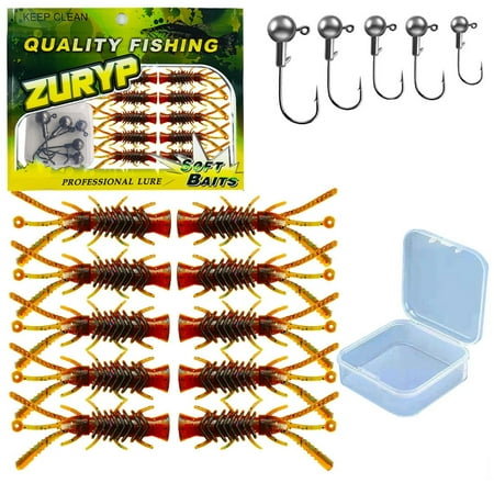 Lure Soft Bait Fake Bait Floating Soft Worm Boxed Lead Hook