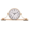 thumbnail image 1 of Wm.Widdop Napoleon Roman Numeral Mantel & Alarm Clock - Gold, 1 of 4