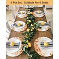 thumbnail image 4 of 15 Inch Round Placemats Set of 4, Orange Eucalyptus Leaves Non Slip Heat Insulation PP Table Mats, Spring Summer Botanical Washable Place Mats for Kitchen Dining Party Table Decor, 4 of 7