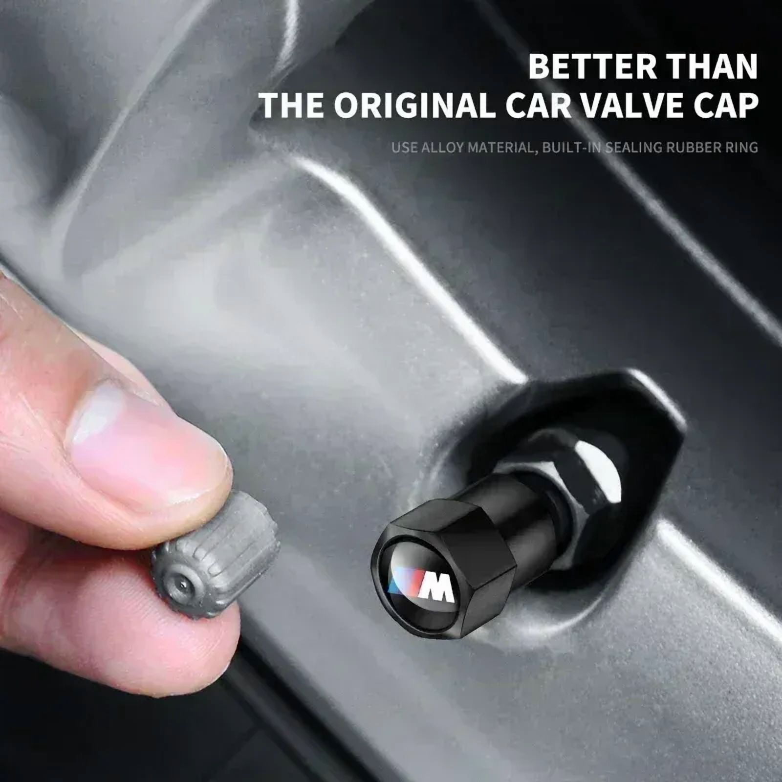 New 4Pcs Car Wheel Tire Valve Caps Air Stem Covers Accessories For BMW M E34 E36 E60 E90 E46 F10 F20 F30 X5 X6 X1 M3 M5 M6 E71