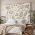 thumbnail image 3 of Khaki Fruit Large Tapestry for Bedroom Wall Hanging Tapestry, Country Retro Floral Botanical Plant Ceiling Backdrop Tapestries Poster Blanket Wall Decor for Teens Room Living Room Dorm 85" x 90", 3 of 8