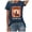 Navy, variant on vigerkar T-Shirt Women Country Cowboy Vintage Tees Tops Letter Print Gift T-Shirt (Light Gray, XL)