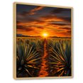 thumbnail image 2 of Designart "Tequila Sunrise Orange and Green Mexican Art" Farmhouse Floater Framed Canvas Print, 2 of 7