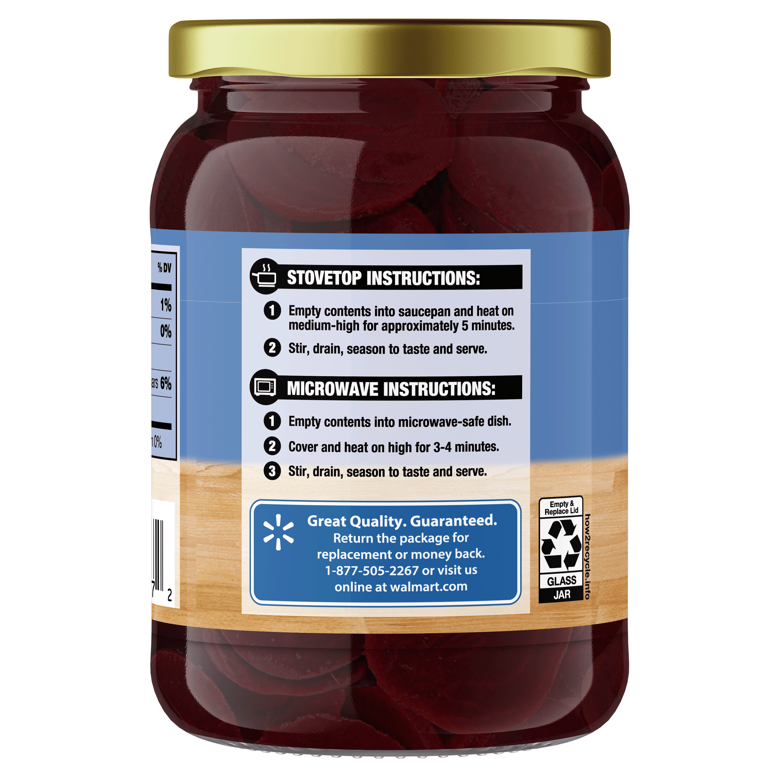 (3 pack) Great Value Pickled Sliced Beets, 16 oz
