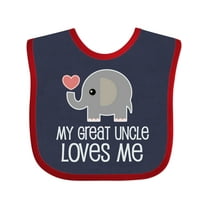 Inktastic My Great Uncle Loves Me Boys or Girls Baby Bib