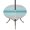 Turquoise gray, variant on Round Outdoor Tablecloth with Umbrella Hole and Zipper, Grey Blue Stripes Tablecloth with Elastic Waterproof, Country Modern Gradient Lines Art Patio Table Covers for 45" - 54" Picnic Pool Tables