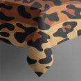 thumbnail image 3 of Orange and Brown Leopard Pattern Rectangle Tablecloth 60"x84",Waterproof Polyester Rectangle Table Cloth, Wipeable Spillproof Polyester Tablecloth for Dining, Camping, Indoor and Outdoor, 3 of 5