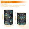 thumbnail image 6 of Yayeee Flameless Candles with Remote Flickering Battery Operated Multi Color Changing, Gold Peacock Pattern, 6 of 7