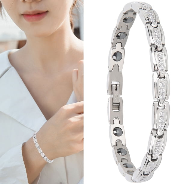 Pulsera Magnética, Proceso De Galvanoplastia, Pulsera Resistente A La Decoloración, Diseño Ergonómico Exquisito, Elegante Para Mujeres