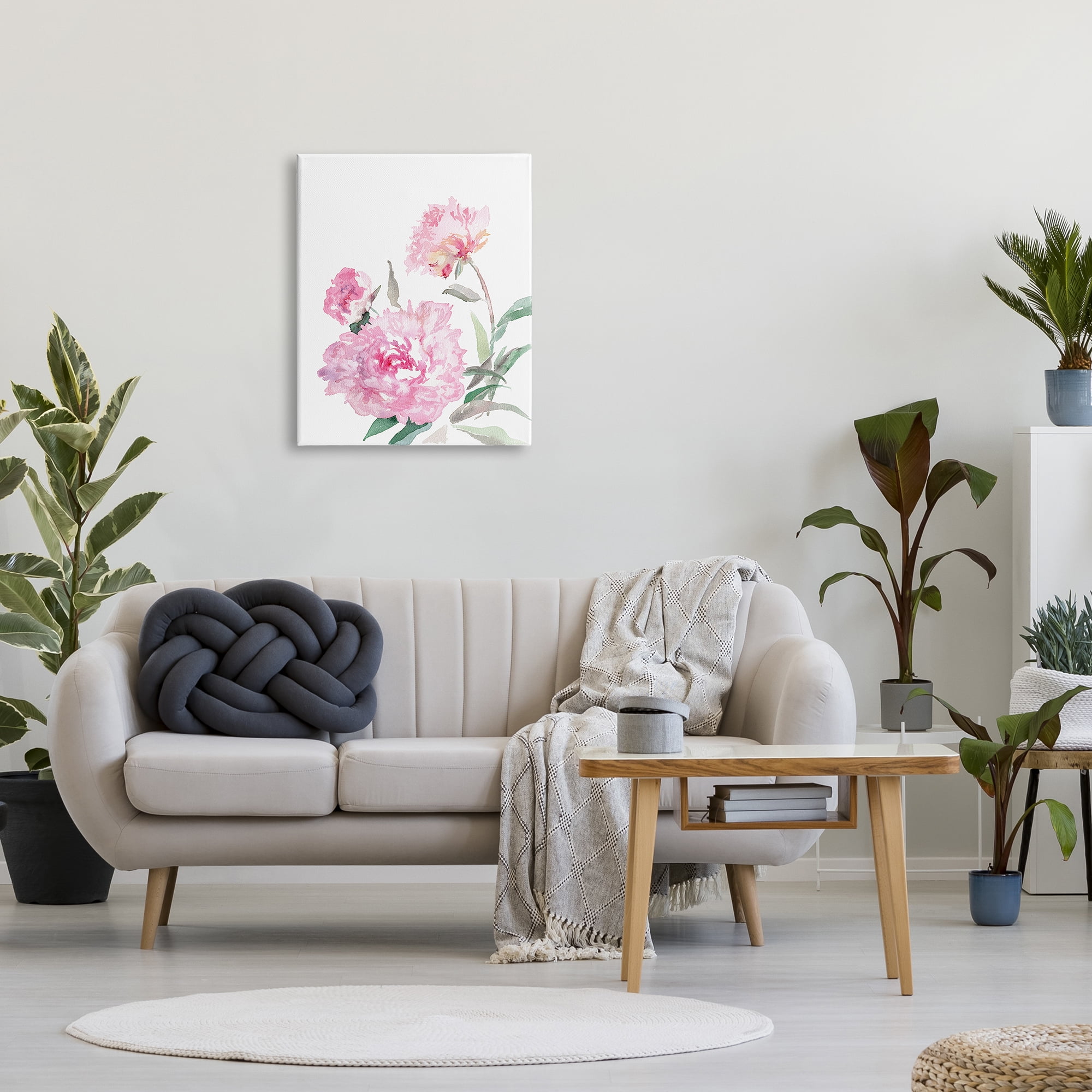 Stupell Industries Blooming Pink Peonies Abstract Floral Watercolor Painting, 24 x 30, Design by Verbrugge Watercolor
