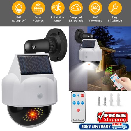 

Liwarace Solar Dummy Security Camera Fake Home Surveillance LED Light Outdoor Garden Lamp
