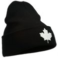 thumbnail image 5 of Canada Maple Leaf Embroidered Long Beanie - Black White OSFM, 5 of 5