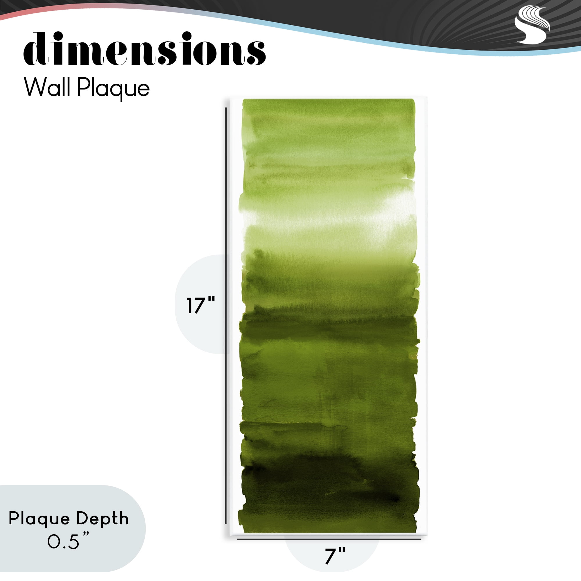 Stupell Industries Green Blend Gradient Wall Plaque Art, design by Allie Corbin