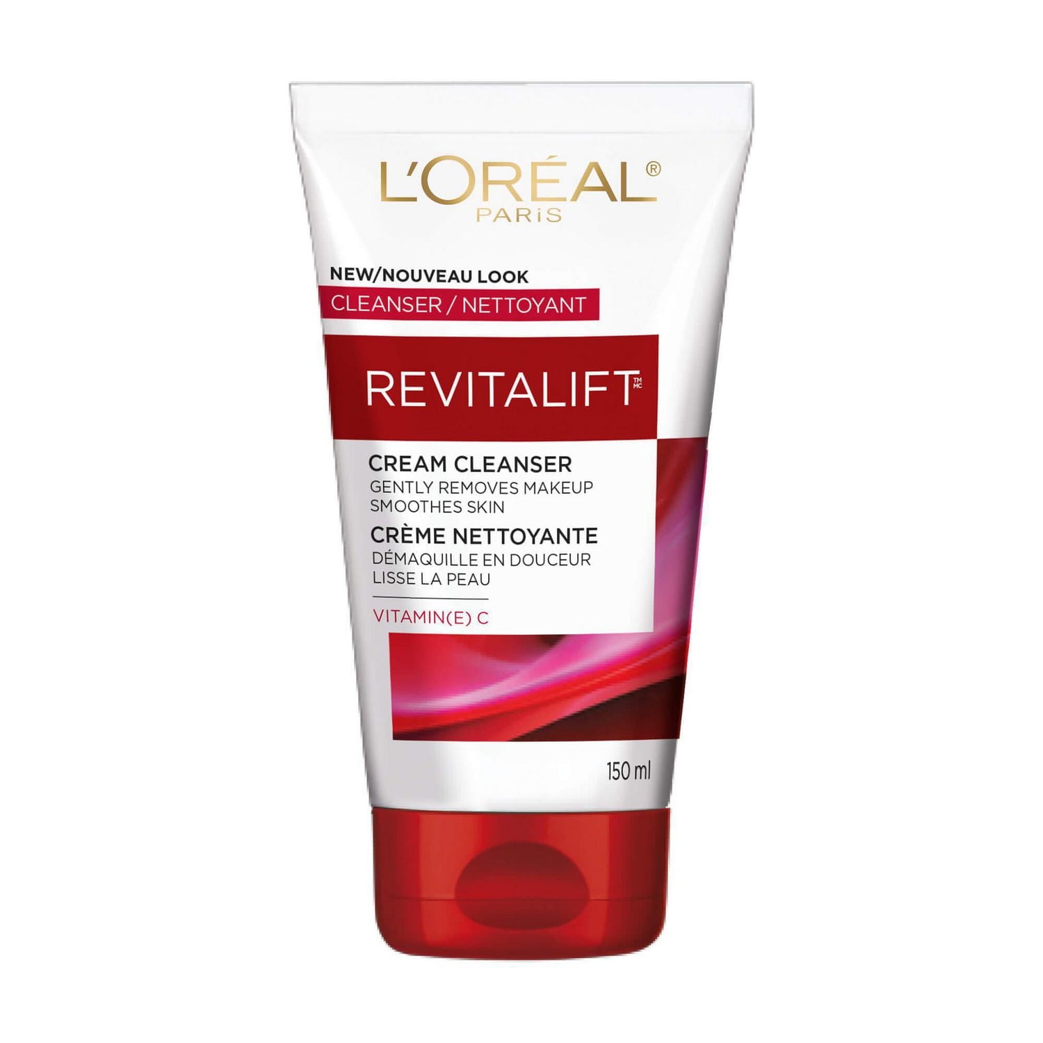 L'Oreal Paris Revitalift Makeup-Removing Cleansing Cream Face Cleanser & Toner, with Vitamin C, 150 ml, Face Cleanser & Toner, 150 ml