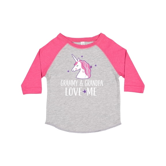 Inktastic Grammy and Grandpa Love Me Girl Unicorn Girls Toddler T-Shirt