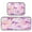 Watercolor Purple Bows, variant on 2-Piece Kitchen Rugs Set Non-Slip Mats Carpet Floor for Kitchen, Bathroom (19.7"x27.6" & 19.7"x47.2") Red Bows and Polka Dots