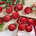 thumbnail image 6 of 12 Pcs Velvet Christmas Ball Ornament 3.14 Inch Flocked Christmas Hanging Ball for Tree Shatterproof Plastic Velvet Balls Ornament for Xmas Tree Holiday Home Party Decoration, 6 of 9