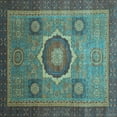 thumbnail image 1 of Ahgly Company Indoor Square Oriental Light Blue Modern Area Rugs, 7' Square, 1 of 4
