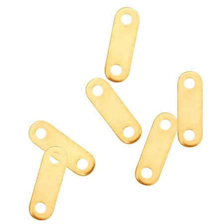 New Double Strand - 22K Gold Plated 5mm Bead Double Strand Spacer Bar 7.5mm Long (20)