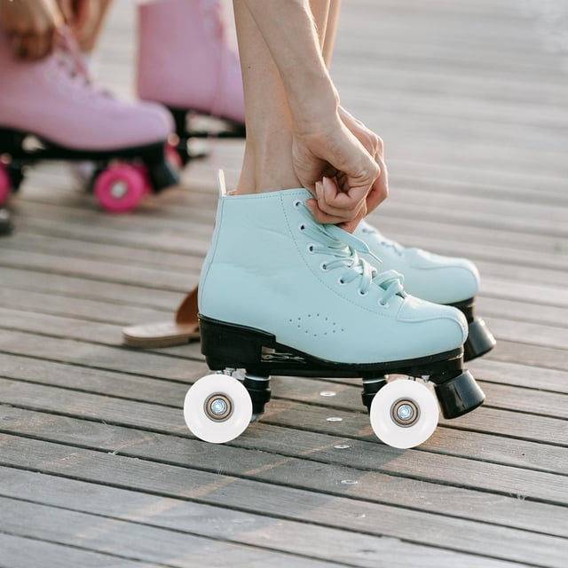 PAMINGONO 4 Pcs Roues de Planche à Roulettes en PU Souple avec Roulements pour Patinage Polyvalent sur Rue et Parc