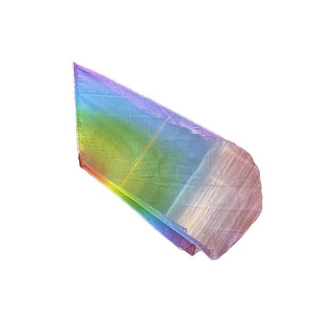 Soft Chiffons Gradients Rainbow Worship Flag Semicircle Flexible Praise Dance Banners for Women and Festival Celebration