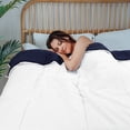 thumbnail image 4 of Unique Bargains Quilt Lightweight Down Comforter White/Navy Queen, 4 of 8