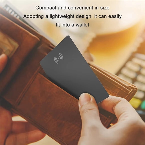 2X Wallet Track Card Location Tracking Device Wireless Charging Wallet Phone Finder Works for Find My Tracker Tag A