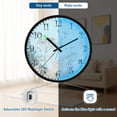 thumbnail image 5 of Voice Activated Clock with Glow Light 12 Inch Large Silent Wall Clock Battery Operated for Home Decor Wildflowers and Grasses, 5 of 8