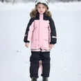 thumbnail image 5 of Xyant Girls Boys Snow Suits Kids One Piece Snowsuits Waterproof Windproof Snowboarding Jumpsuits Winter Overalls Toddler Kids Ski Suits (Pink,4-5 Years), 5 of 9