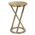 thumbnail image 1 of Kate and Laurel Aja Modern Metal Round Side Table, 15 x 15 x 23, Antique Brass, Decorative Geometric Nightstand with Circular Tabletop and Unique Slanted Legs, 1 of 9